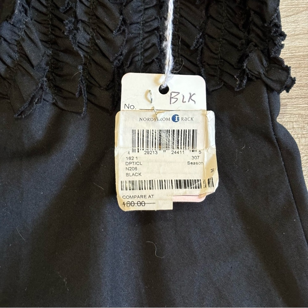 Black Ruffled Bodice Lightweight Women's M Dress Romantic Minimal Balletcore‎ - Picture 4 of 9